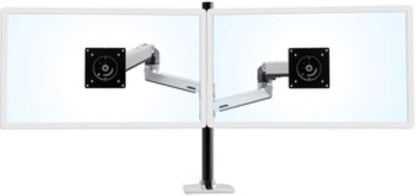 Ergotron LX Vertical Stacking Dual Monitor Arm, VESA Desk Mount for Two Monitors up to 40 Inches, 7 to 22 lbs Each, Tall Pole, Polished Aluminum Finish