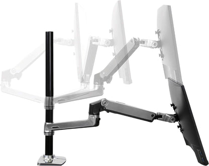 Ergotron LX Vertical Stacking Dual Monitor Arm, VESA Desk Mount for Two Monitors up to 40 Inches, 7 to 22 lbs Each, Tall Pole, Polished Aluminum Finish