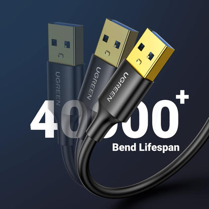 UGREEN USB to USB, 5 Gbps USB 3.0 Cable, Male to Male Cable 3.3 FT | Nylon Durable, Compatible with Hard Drive, Cooling Fan/Pad, Camera, DVD Player, TV, Flash Light, Hub, Monitor, Speaker