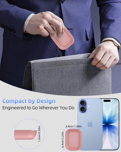 Wireless Charger for AirPods - Compatible with AirPods 4 (ANC), 3rd, 2nd Generation, and New AirPods Pro 3 (2025) / 2nd Generation - Slim and Compact Design for Travel and Home Office - Pink