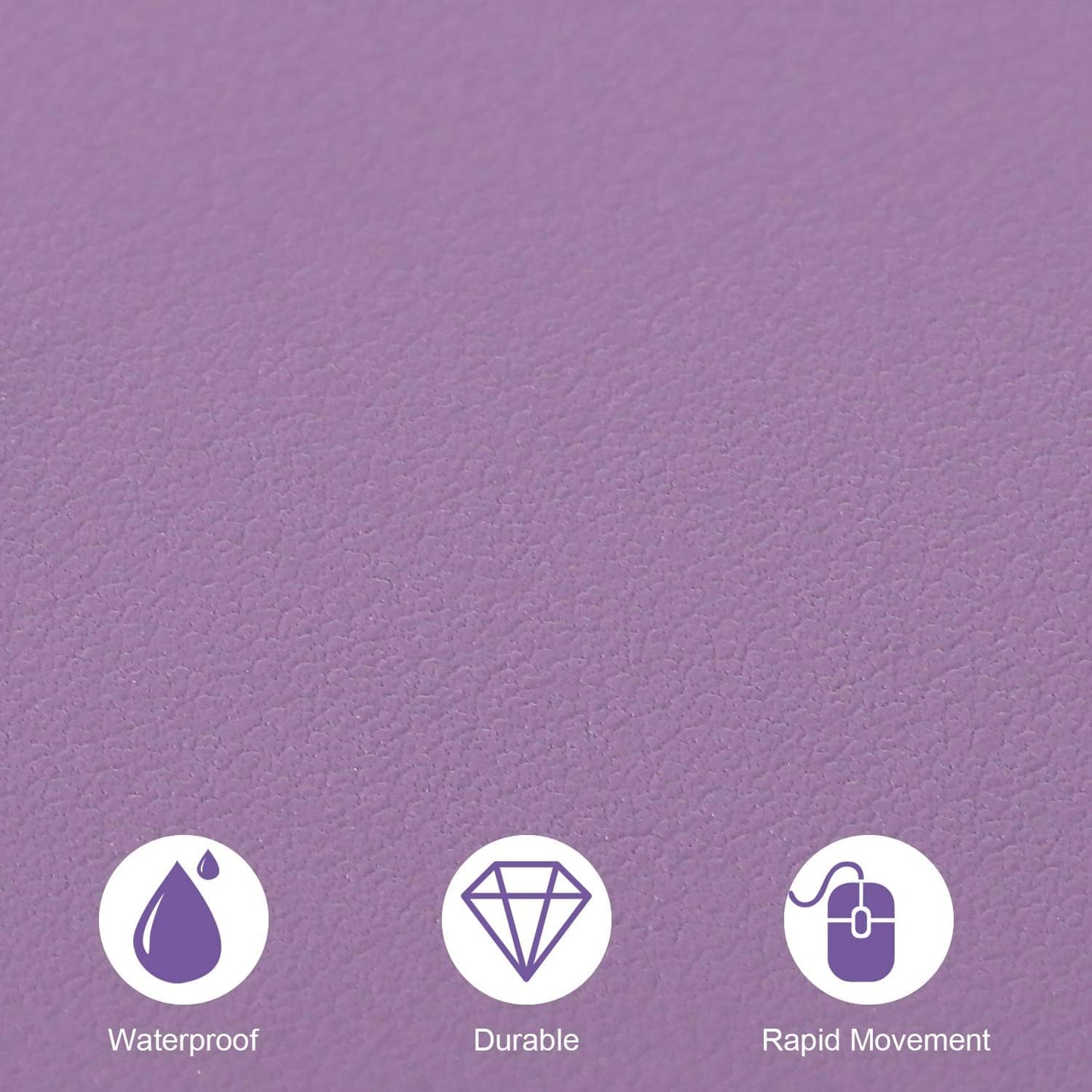 PU Leather Desk Pad with Suede Base, Multi-Color Non-Slip Mouse Pad, 24” x 14” Waterproof Writing Mat, Large Desk Blotter Protector in Violet