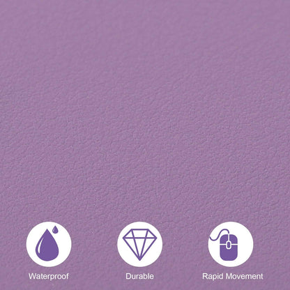 PU Leather Desk Pad with Suede Base, Multi-Color Non-Slip Mouse Pad, 24” x 14” Waterproof Writing Mat, Large Desk Blotter Protector in Violet