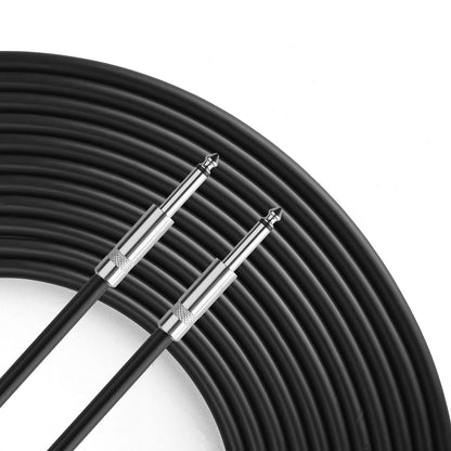 2-Pack 100 Ft 1/4" TS Speaker Cable, True 12 AWG for DJ and PA Systems