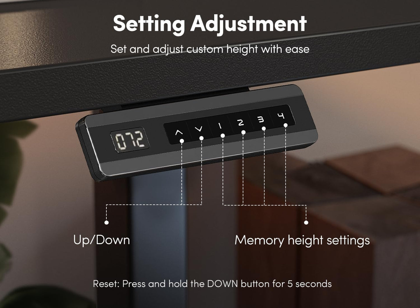 Height Adjustable Electric Standing Desk - 40" x 24" with Double Drawer, Home Office Computer Table, Black, featuring 4 Adjustable Feet & 2 Hooks