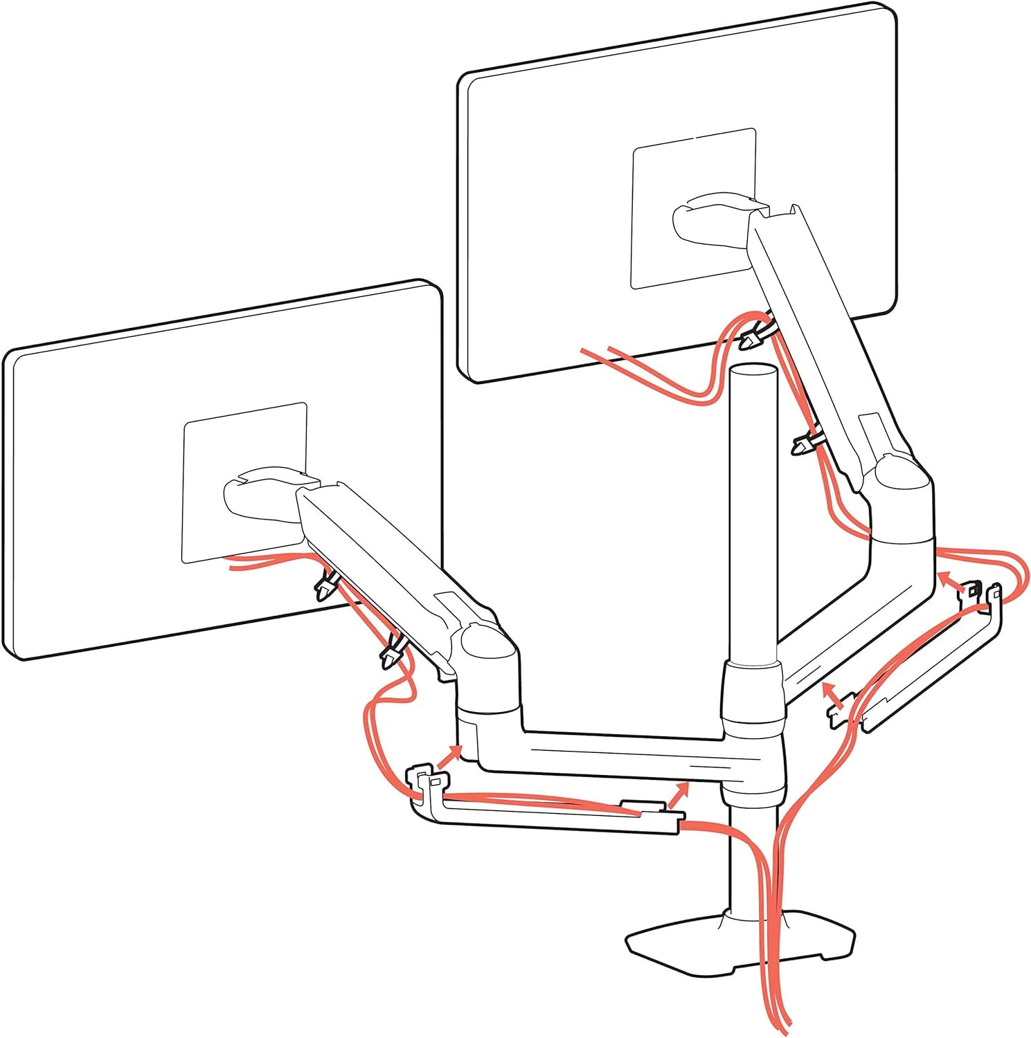 Ergotron LX Vertical Stacking Dual Monitor Arm, VESA Desk Mount for Two Monitors up to 40 Inches, 7 to 22 lbs Each, Tall Pole, Polished Aluminum Finish