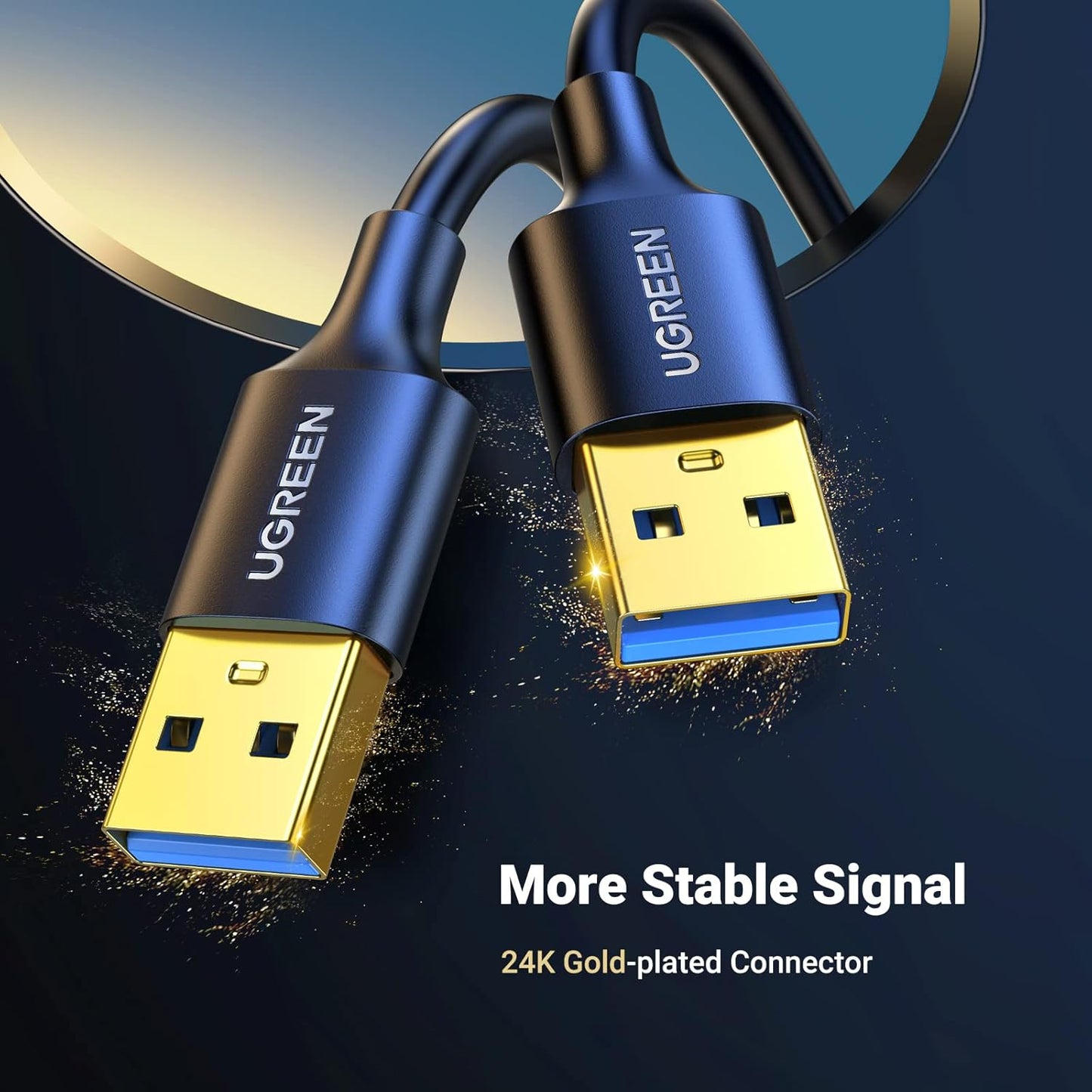 UGREEN USB to USB, 5 Gbps USB 3.0 Cable, Male to Male Cable 3.3 FT | Nylon Durable, Compatible with Hard Drive, Cooling Fan/Pad, Camera, DVD Player, TV, Flash Light, Hub, Monitor, Speaker