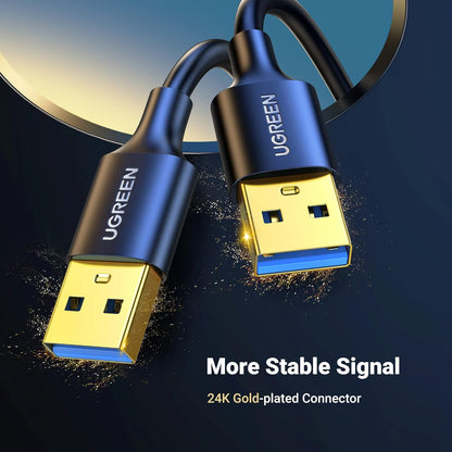 UGREEN USB to USB, 5 Gbps USB 3.0 Cable, Male to Male Cable 3.3 FT | Nylon Durable, Compatible with Hard Drive, Cooling Fan/Pad, Camera, DVD Player, TV, Flash Light, Hub, Monitor, Speaker