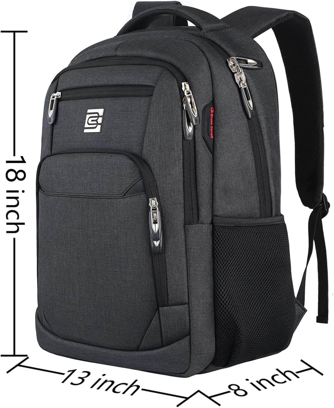 Laptop Backpack,Business Travel anti Theft Slim College Backpack | Water Resistant Durable Computer Bag Gift for Women & Men Fits 15.6 Inch Laptop and Notebook - Black