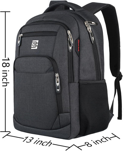 Laptop Backpack,Business Travel anti Theft Slim College Backpack | Water Resistant Durable Computer Bag Gift for Women & Men Fits 15.6 Inch Laptop and Notebook - Black