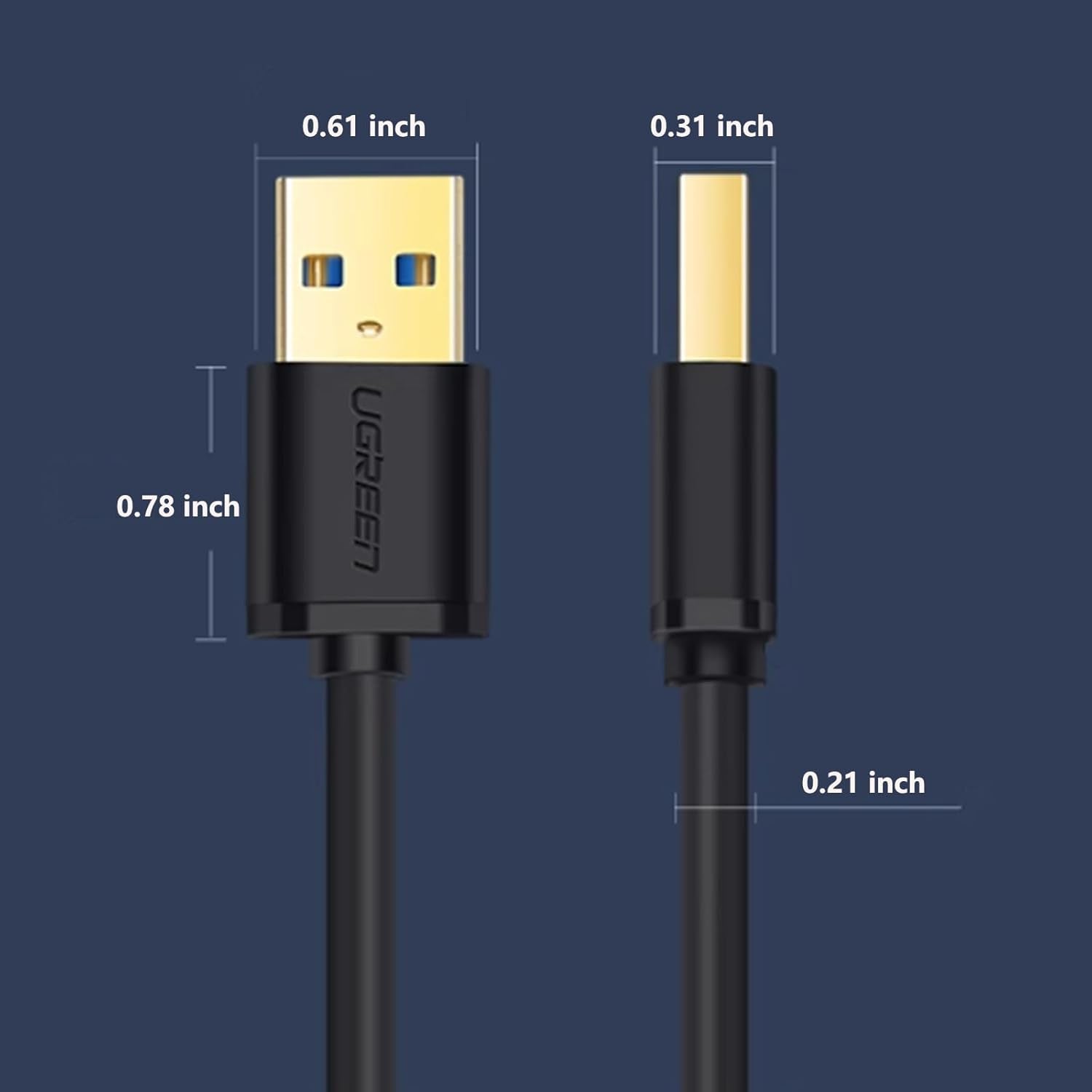 UGREEN USB to USB, 5 Gbps USB 3.0 Cable, Male to Male Cable 3.3 FT | Nylon Durable, Compatible with Hard Drive, Cooling Fan/Pad, Camera, DVD Player, TV, Flash Light, Hub, Monitor, Speaker